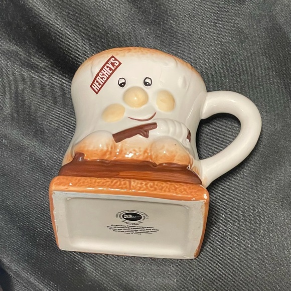 HERSHEY’S Hot Chocolate Marshmallow Mug Vintage 1990 Chipped Paint GR8 4 Planter - Picture 8 of 9
